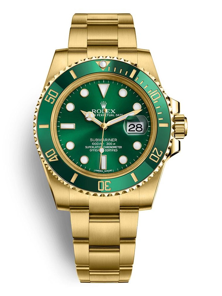 Luxury Watch Submariner Date Oyster Full Gold With Green Dial      |