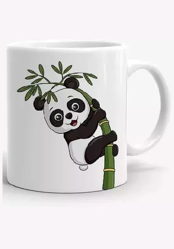 BeeMugs PANDA coffee mug||PANDA Printed coffee mug ||Best Gift ||Printed coffee mug Ceramic, White, 1