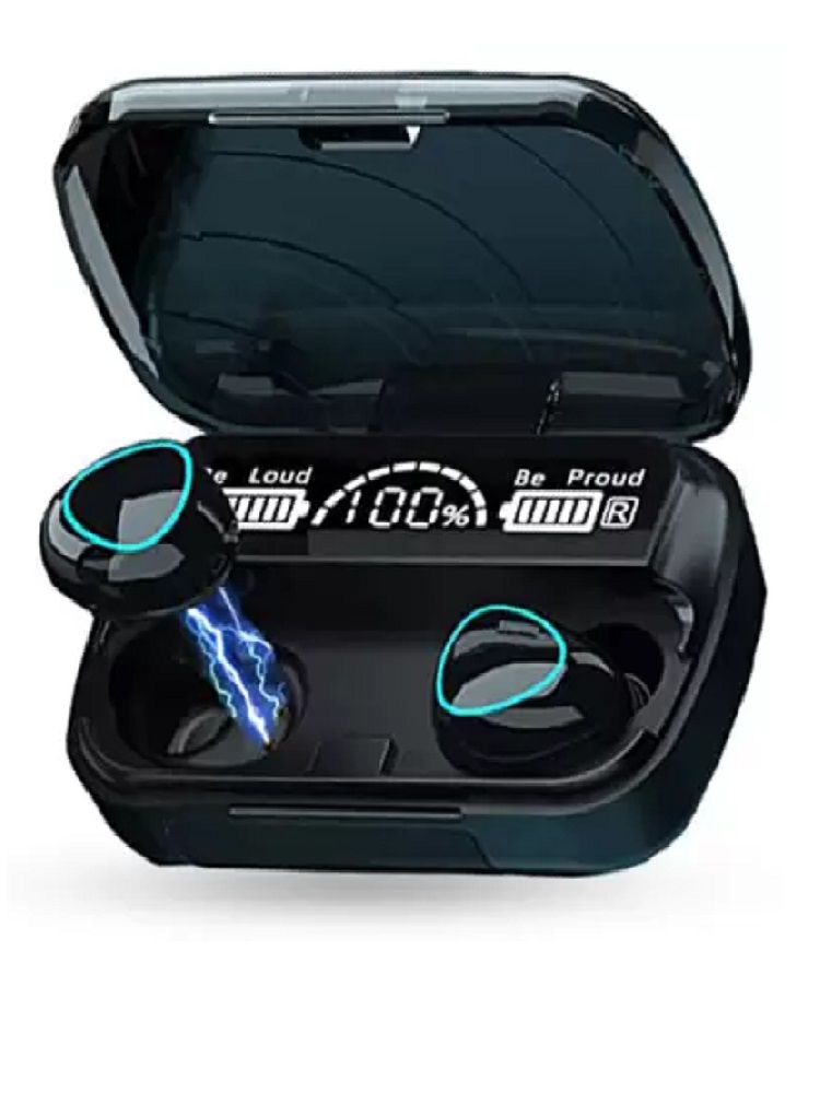 M10 TWS with 2000mAh Power-Bank Wireless Bluetooth V5.1 Headset Earbuds Airpods Neckband Compatible w