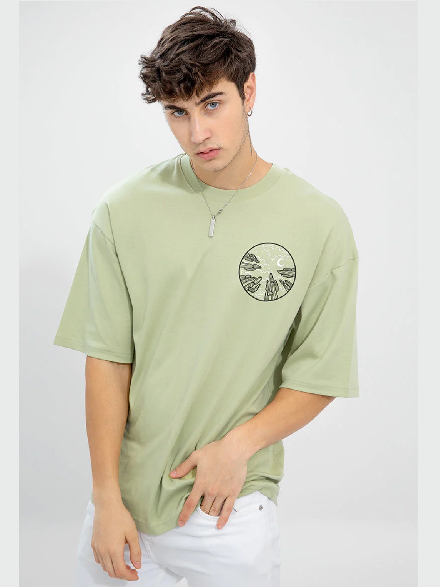 Round Neck Cotton Oversized T-Shirt