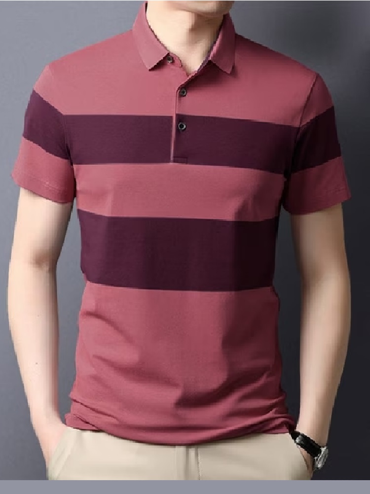 Regular Fit Colourblocked Polo T-Shirt