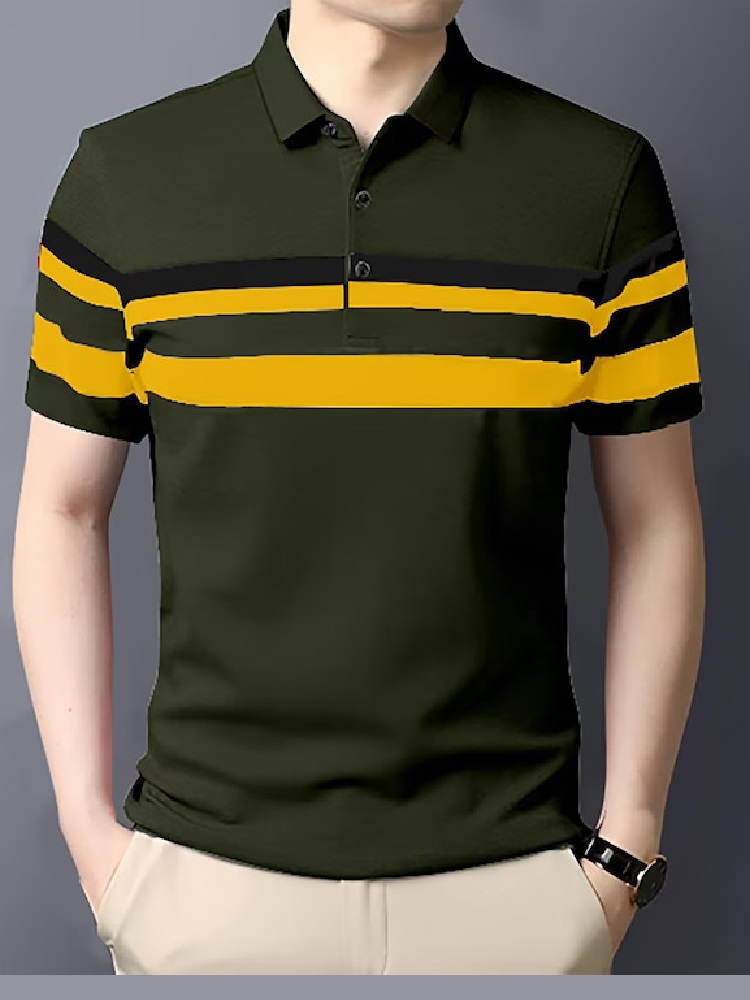 Men's Striped Polo Tshirts