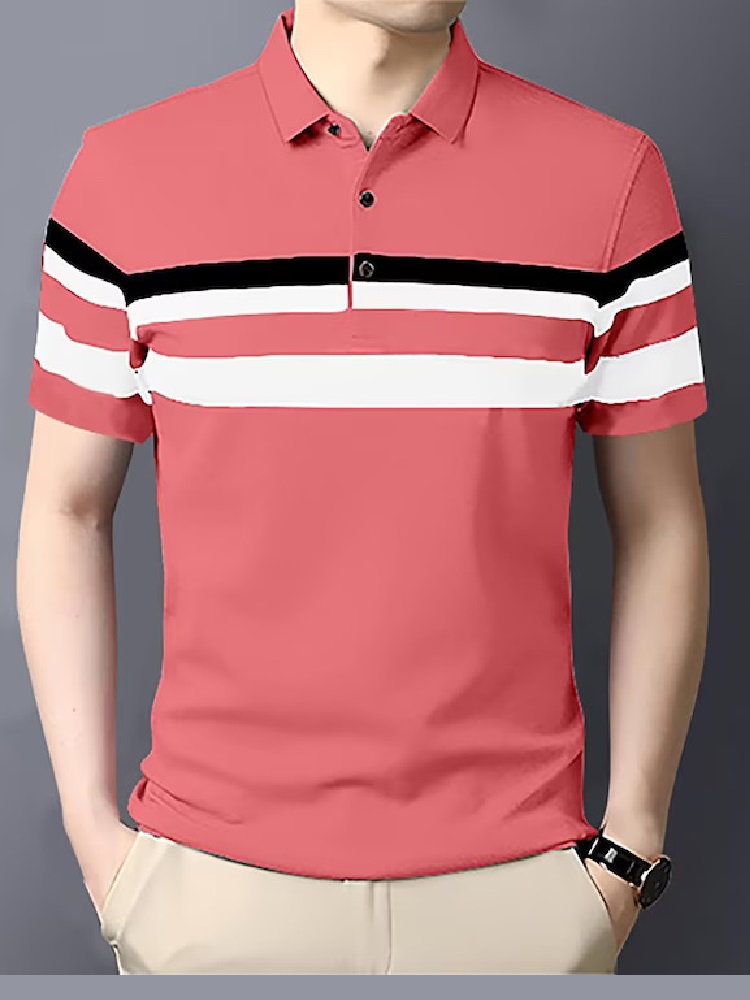Men's Striped Polo Tshirts