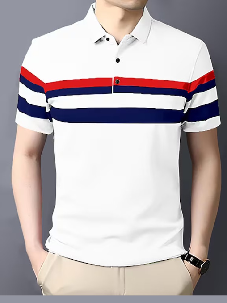 Men's Striped Polo Tshirts