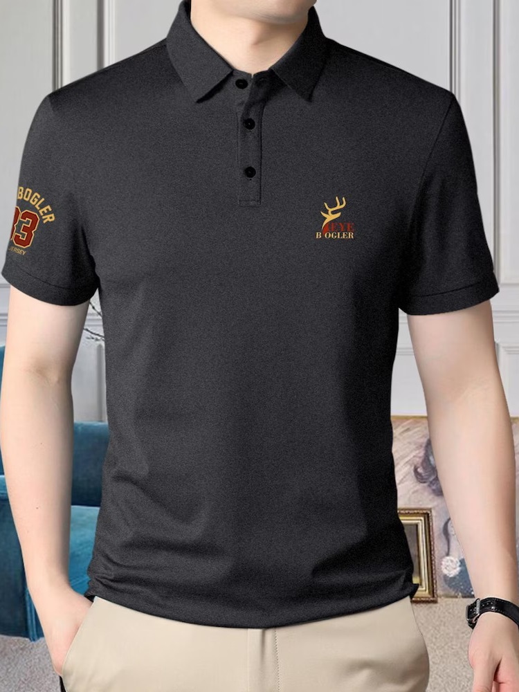 Men's Solid Polo Neck Half Sleeves T-Shirt grey