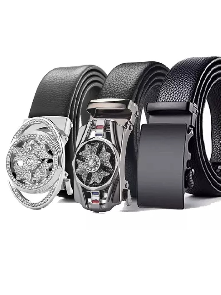 SHOPBREAK COMBO OF 3 MEN'S STYLISH & TRENDY AUTOLOCK BELTS