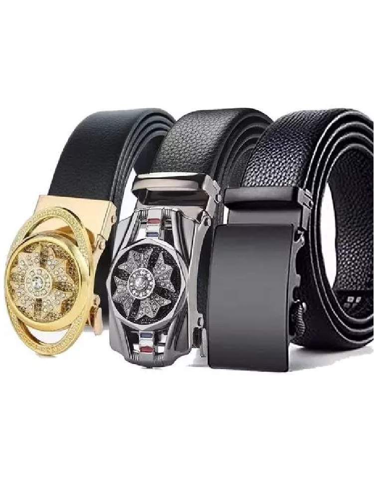 SHOPBREAK COMBO OF 3 MEN'S STYLISH & TRENDY AUTOLOCK BELTS 2