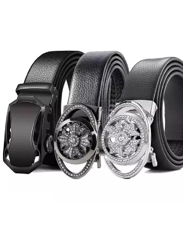 SHOPBREAK COMBO OF 3 MEN'S STYLISH & TRENDY AUTOLOCK BELTS 3