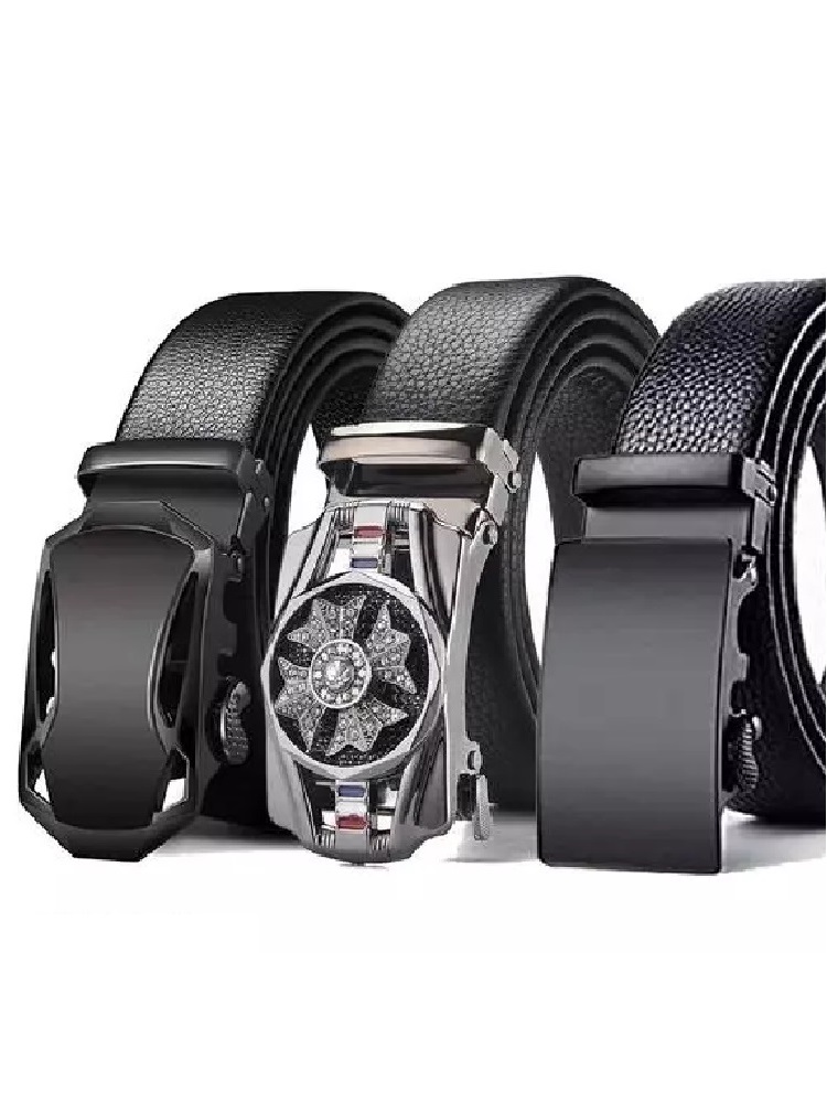 SHOPBREAK COMBO OF 3 MEN'S STYLISH & TRENDY AUTOLOCK BELTS 5