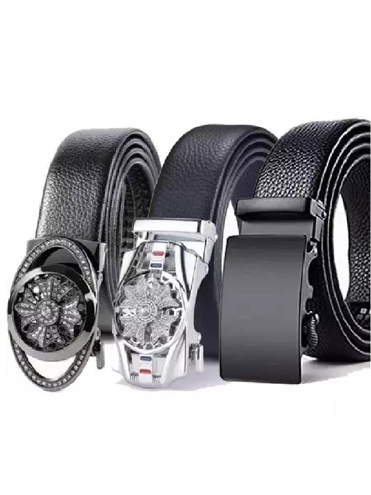 SHOPBREAK COMBO OF 3 MEN'S STYLISH & TRENDY AUTOLOCK BELTS 4