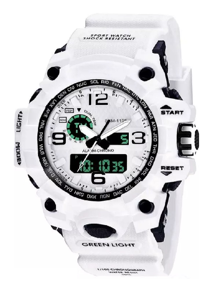 SKMEI  Sports Analog-Digital Watch - For Men & Women Gmarks - WHITE