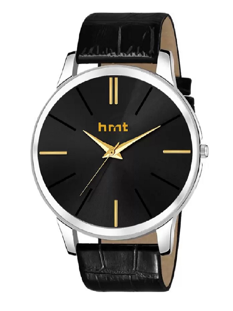 HMMT-0007-SL-26 Black Dial Black Faux Leather/Leatherette Strap Analog Men's Watch