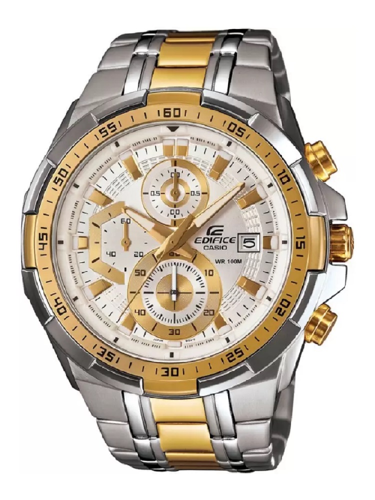 Edifice Men's Two Tone Stainless Steel Bracelet Watch. EFR-539SG-7AVUE