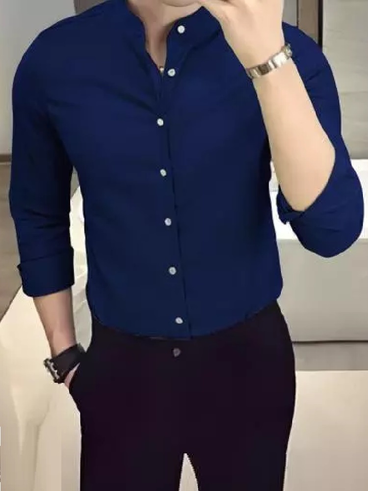Imported Formal Shirts For Mens (Navy Blue)