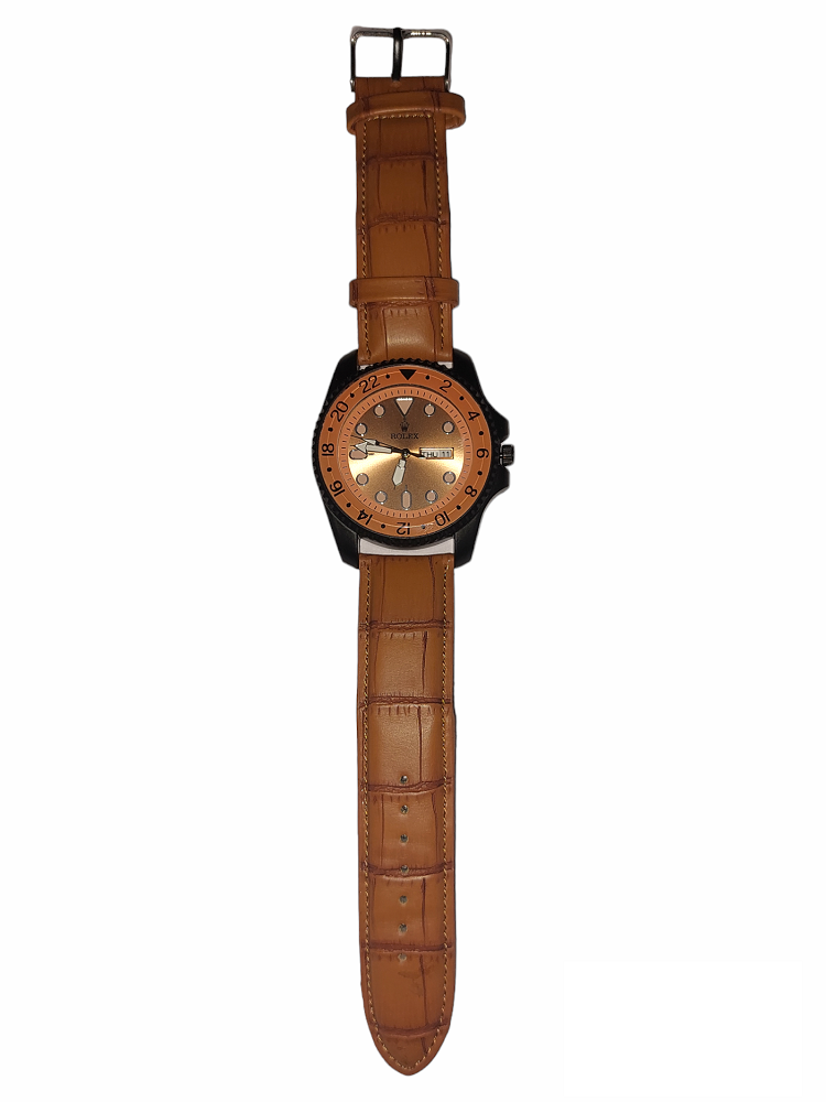 Andhak Rlx brown Strap Day & Date Display Analog Watch - For Men AB205