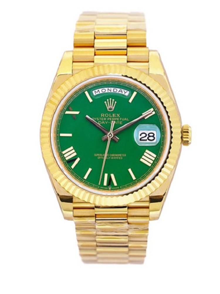  Rolex Automatic  Day-Date Gold President Green Dial Men’s Watch