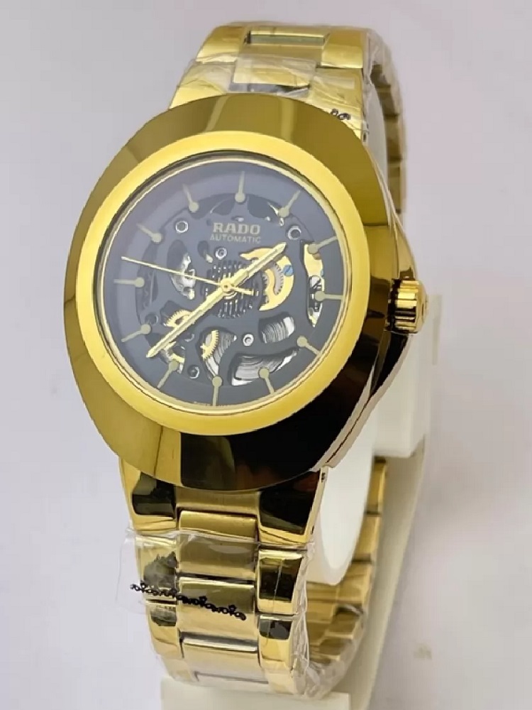 Rado Skeleton Chronometer Golden R12828163 Swiss ETA 7750 Valjoux Movement Watch