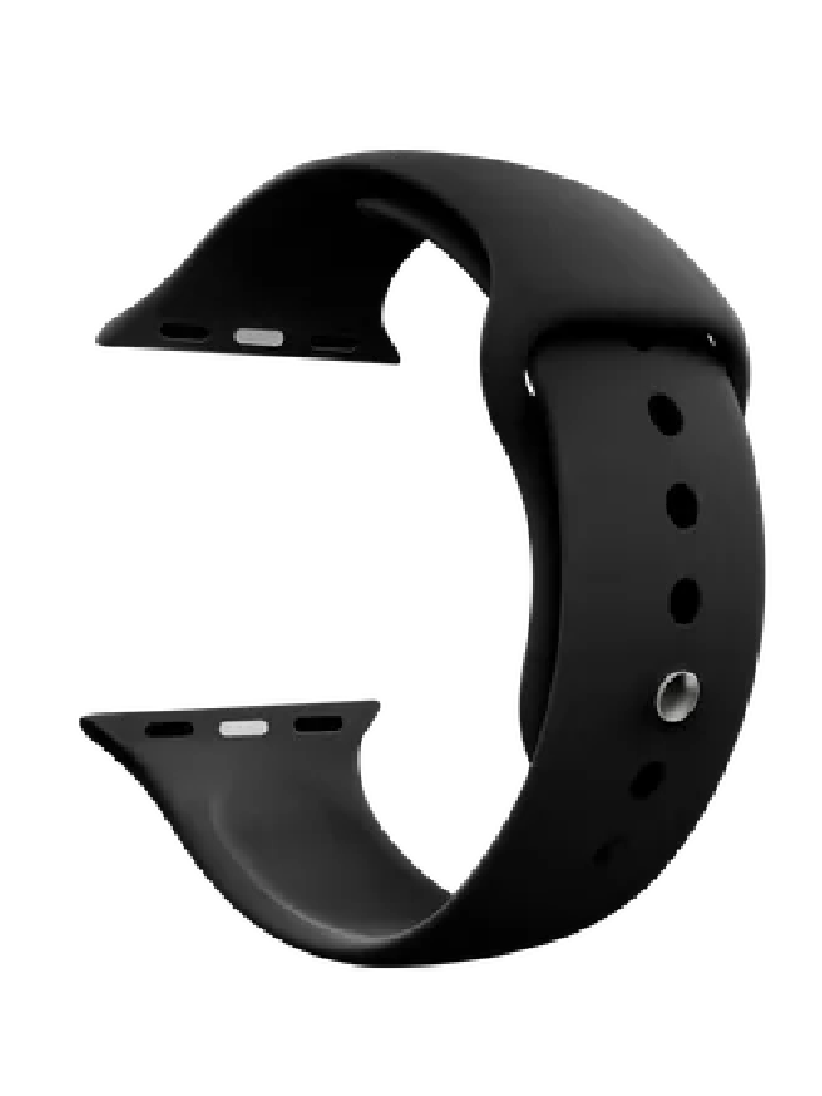 Andhak Black Silicone Apple WatchBand (42/44/45/49mm)