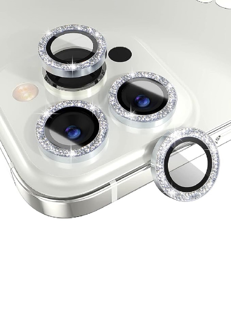 iPhone Camera diamond Lens Protector for iPhone 15 pro /iPhone 15 promax, 9H Hardness Glass Anti-Scr