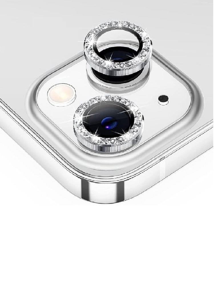iPhone Camera diamond Lens Protector for iPhone 13 /iPhone 13 Plus, 9H Hardness Glass Anti-Scratch Ri